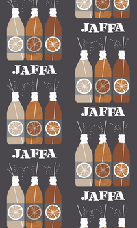 108816-9830; Vallila Jaffa-vahakangas 145 cm Harmaa-oranssi / 145 cm