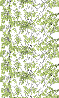 Lehtisade-kangas 150 cm Lehdenvihreä