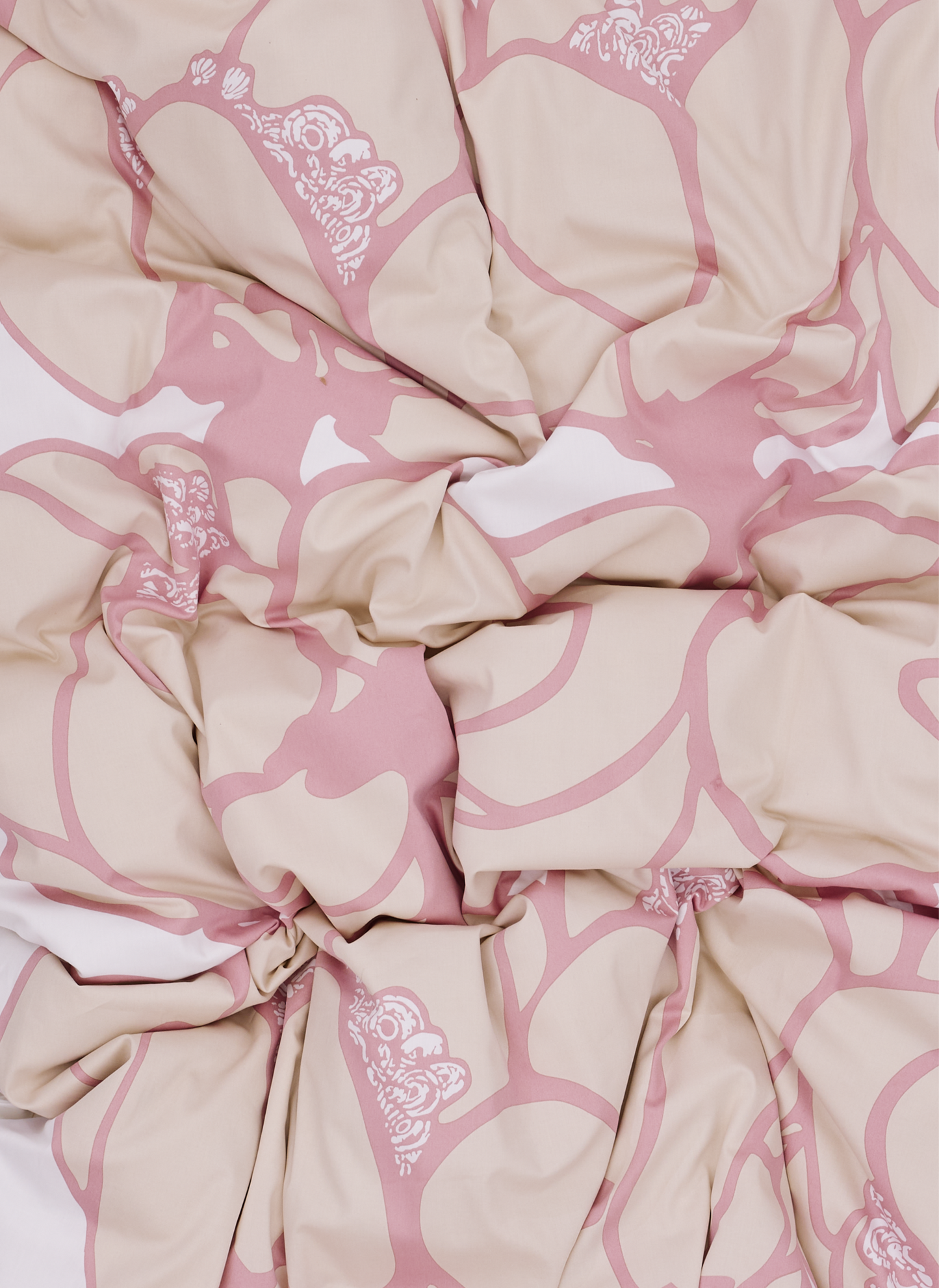 105091-4000_1; Vallila Makeba-satiinipussilakanasetti Vanha roosa / 150x210 cm