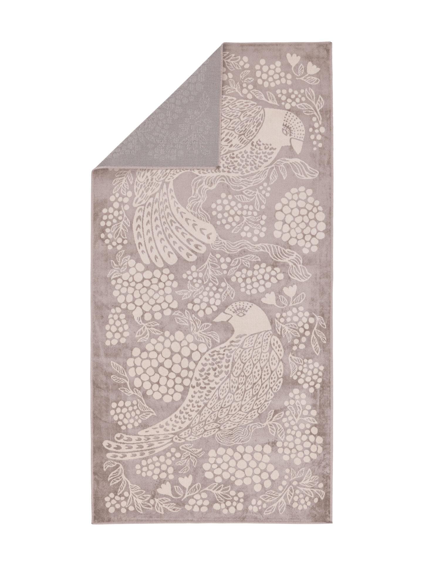 108769-9001_2; Vallila Viserrys-käytävämatto Valkoinen-harmaa / 100x200 cm