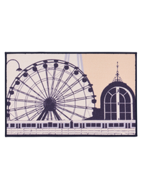 108742-1067; Vallila Helsinki-kynnysmatto Beige-sininen / 50x80 cm