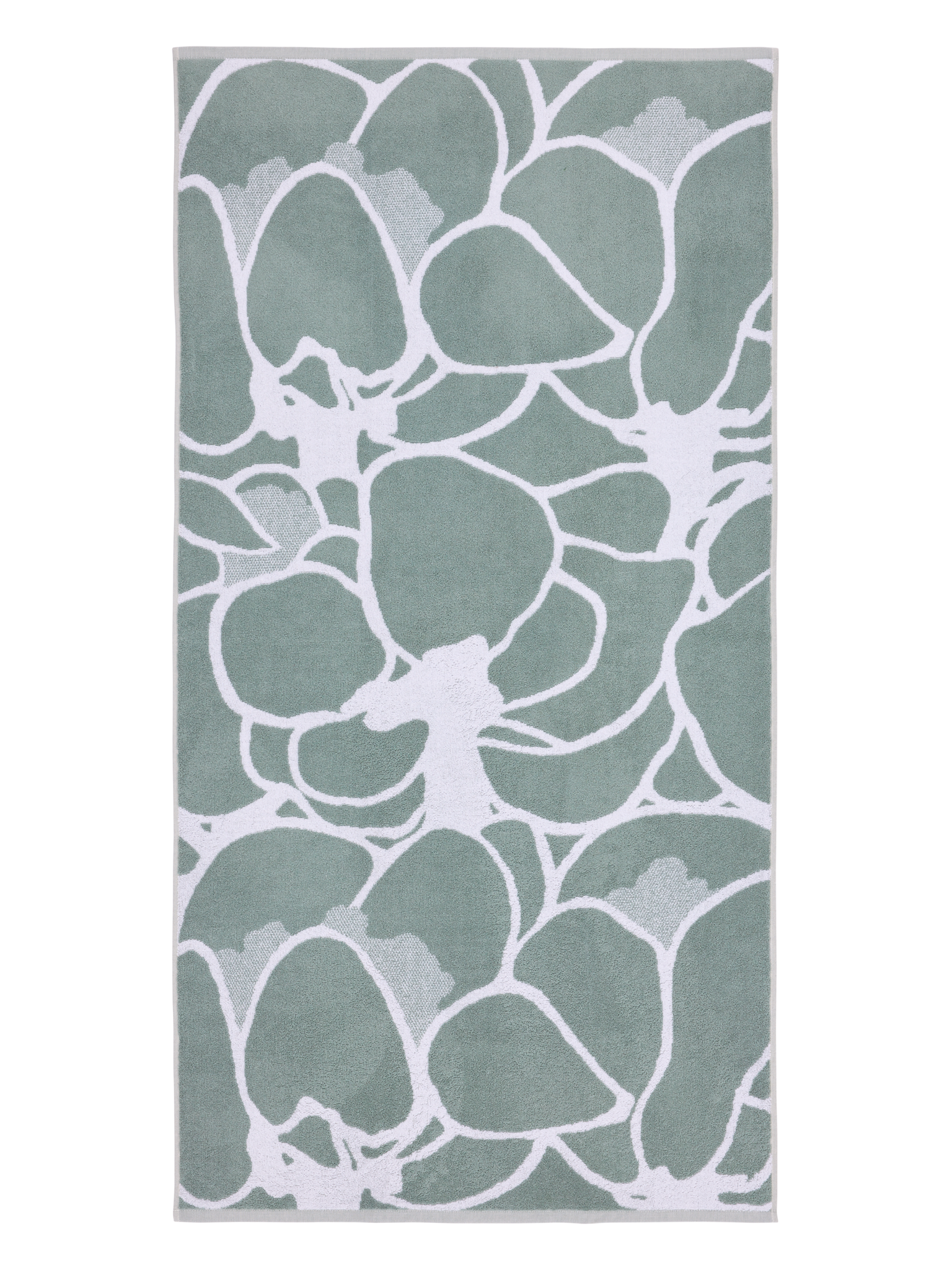 102889-7100_1; Vallila Makeba-pyyhe Salvianvihreä / 70x140 cm