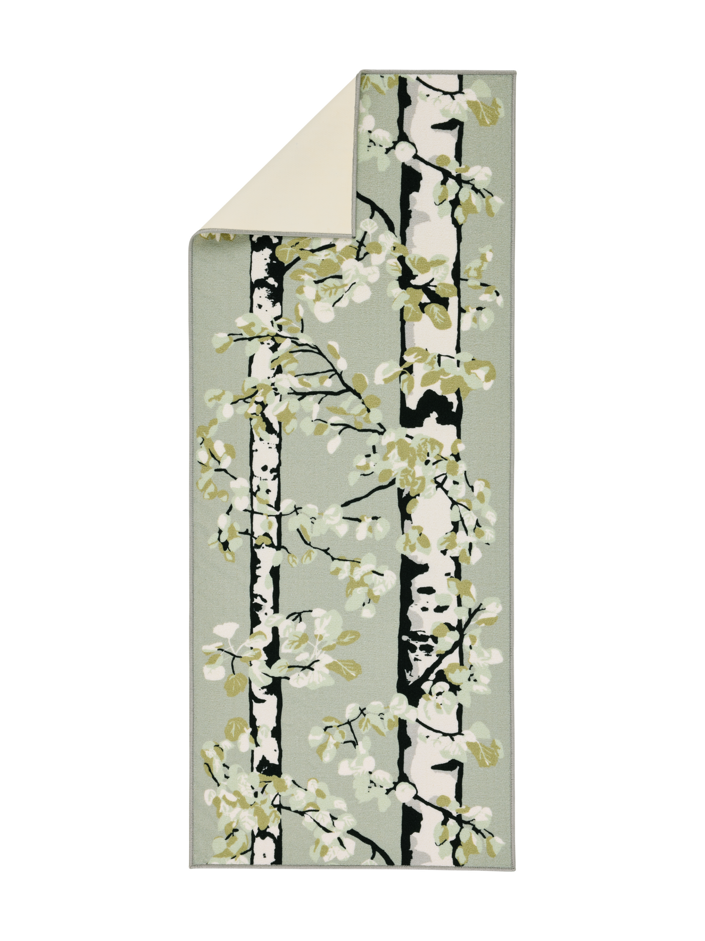 107017-7303_2; Vallila Luontopolku-käytävämatto Sammaleenvihreä / 80x250 cm