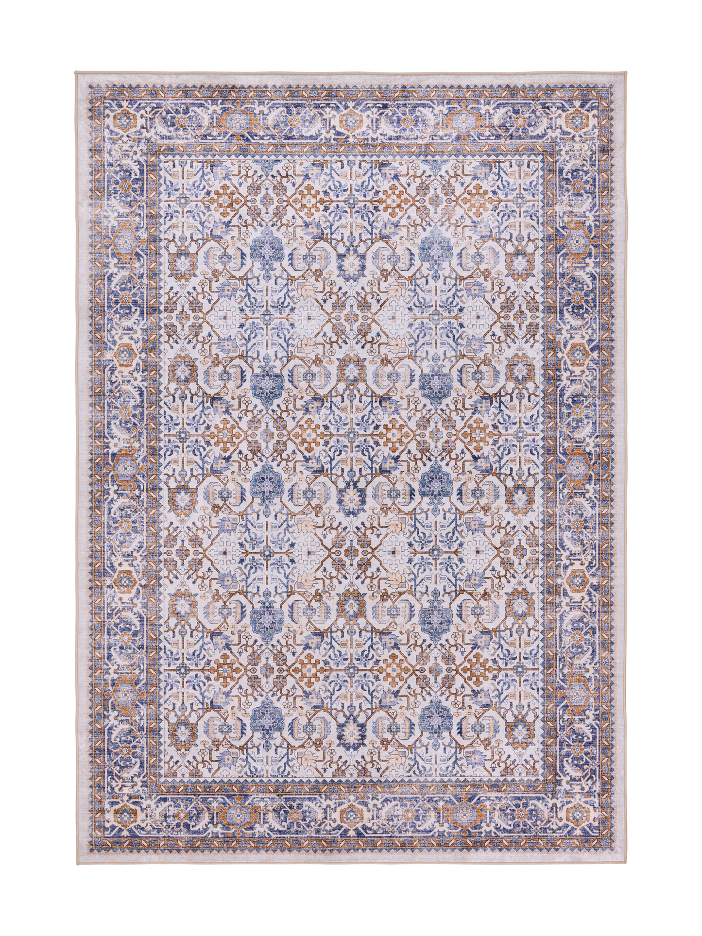 108334-1064; Vallila Jalokivi-matto Beige-sininen / 140x200 cm