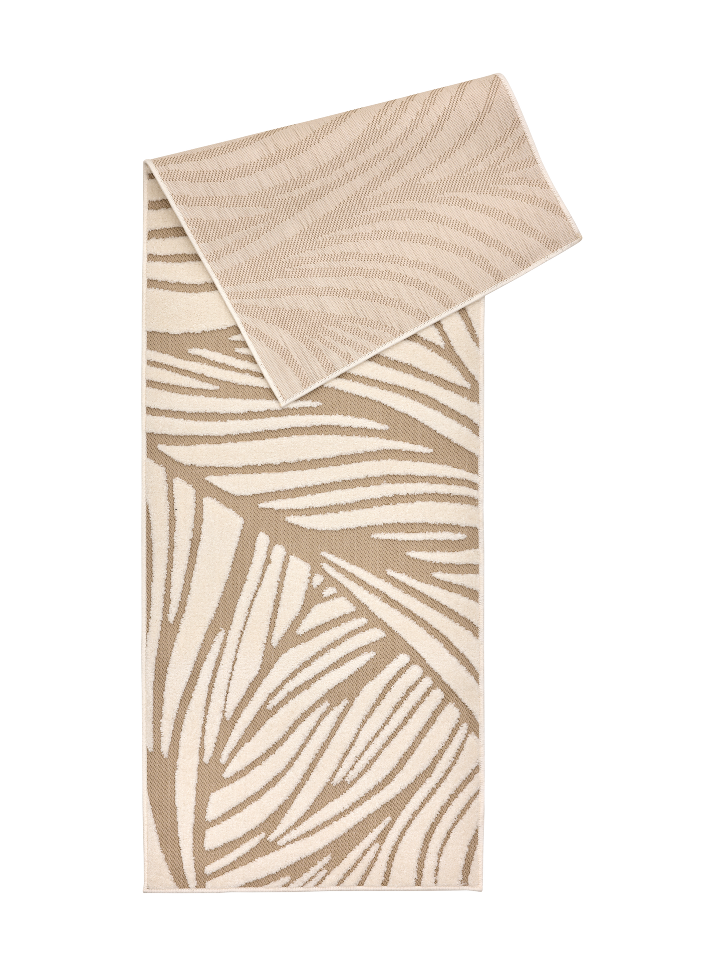 109261-1001_2; Vallila Aallokko-käytävämatto Beige-valkoinen / 80x230 cm