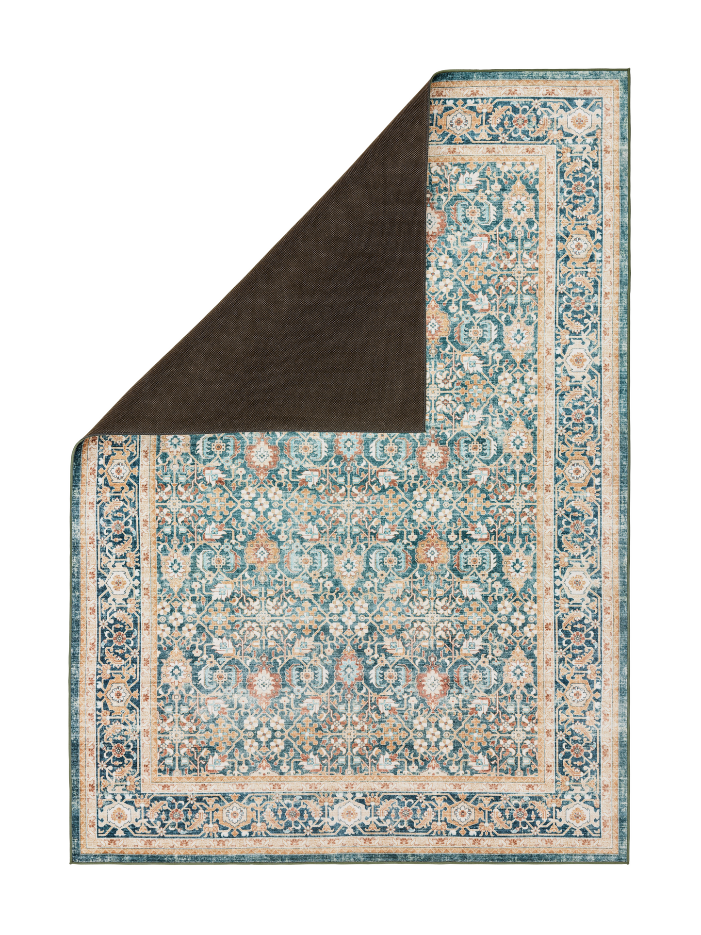 108335-7464_4; Vallila Jalokivi-matto Turkoosi / 160x230 cm