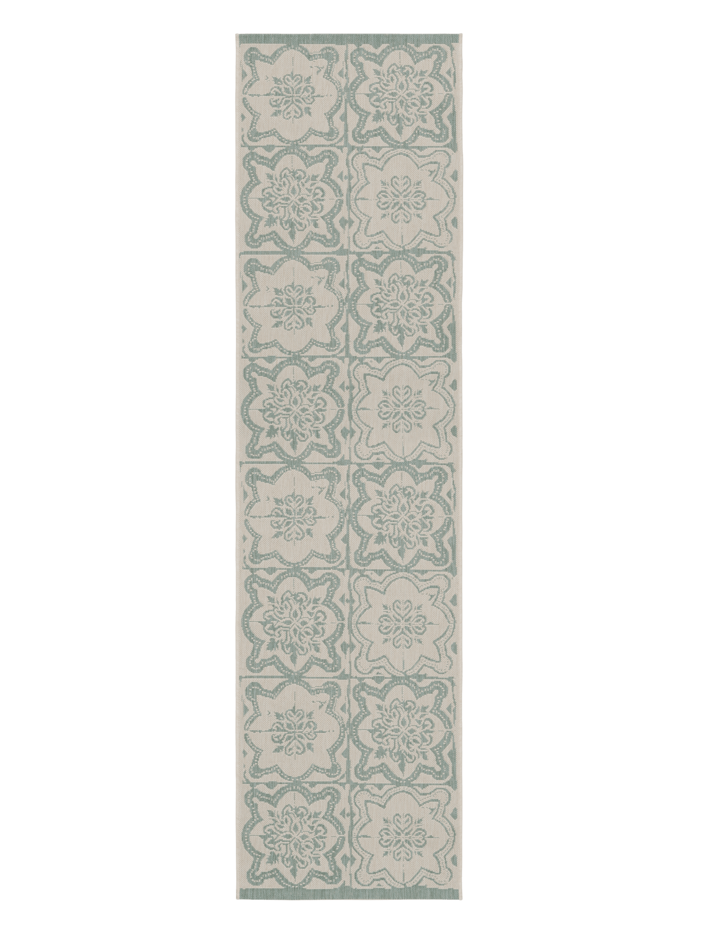 108595-7100; Vallila Kujakatti-käytävämatto Salvianvihreä / 80x300 cm