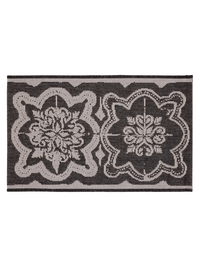 108713-9901; Vallila Kujakatti-kynnysmatto Musta-valkoinen / 50x80 cm