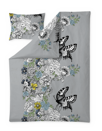 104867-36; Vallila Mon Amour -pussilakanasetti Harmaa / 150x210 cm