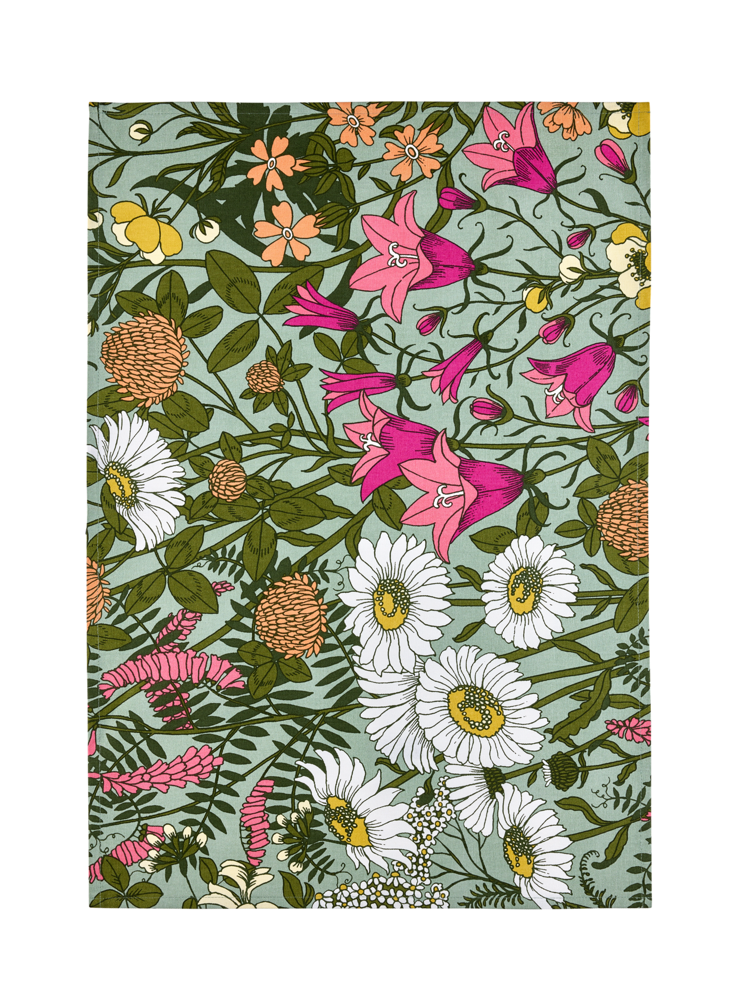 109047-7343; Vallila Ahomaa-keittiöpyyhe 2 kpl Vihreä-pinkki / 50x70 cm