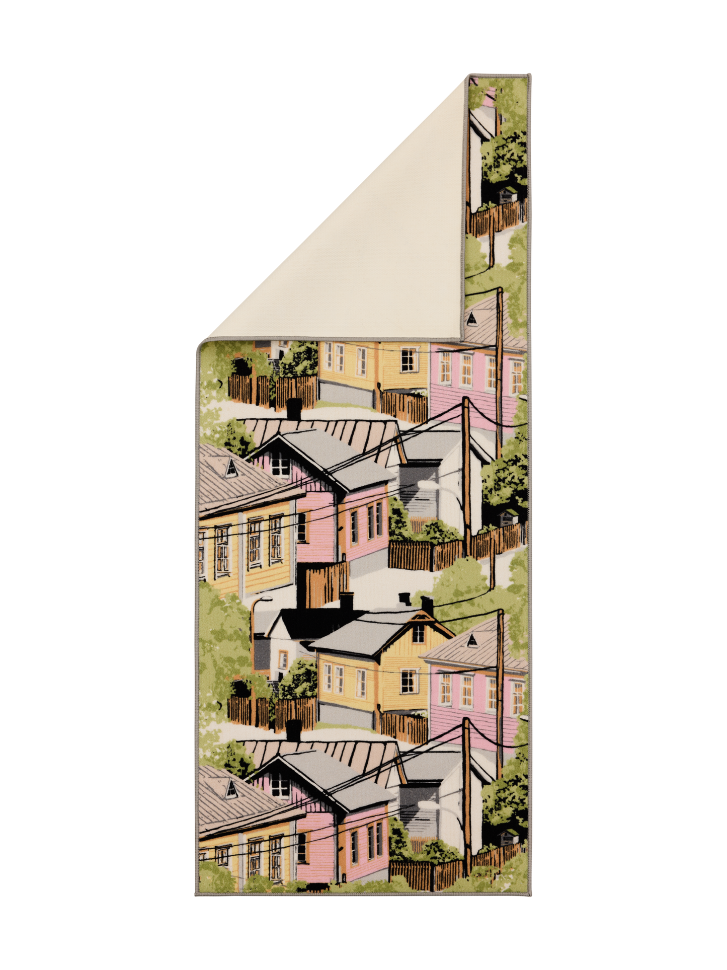 109078-4220_2; Vallila Naapurusto-käytävämatto Pinkki-keltainen / 80x200 cm