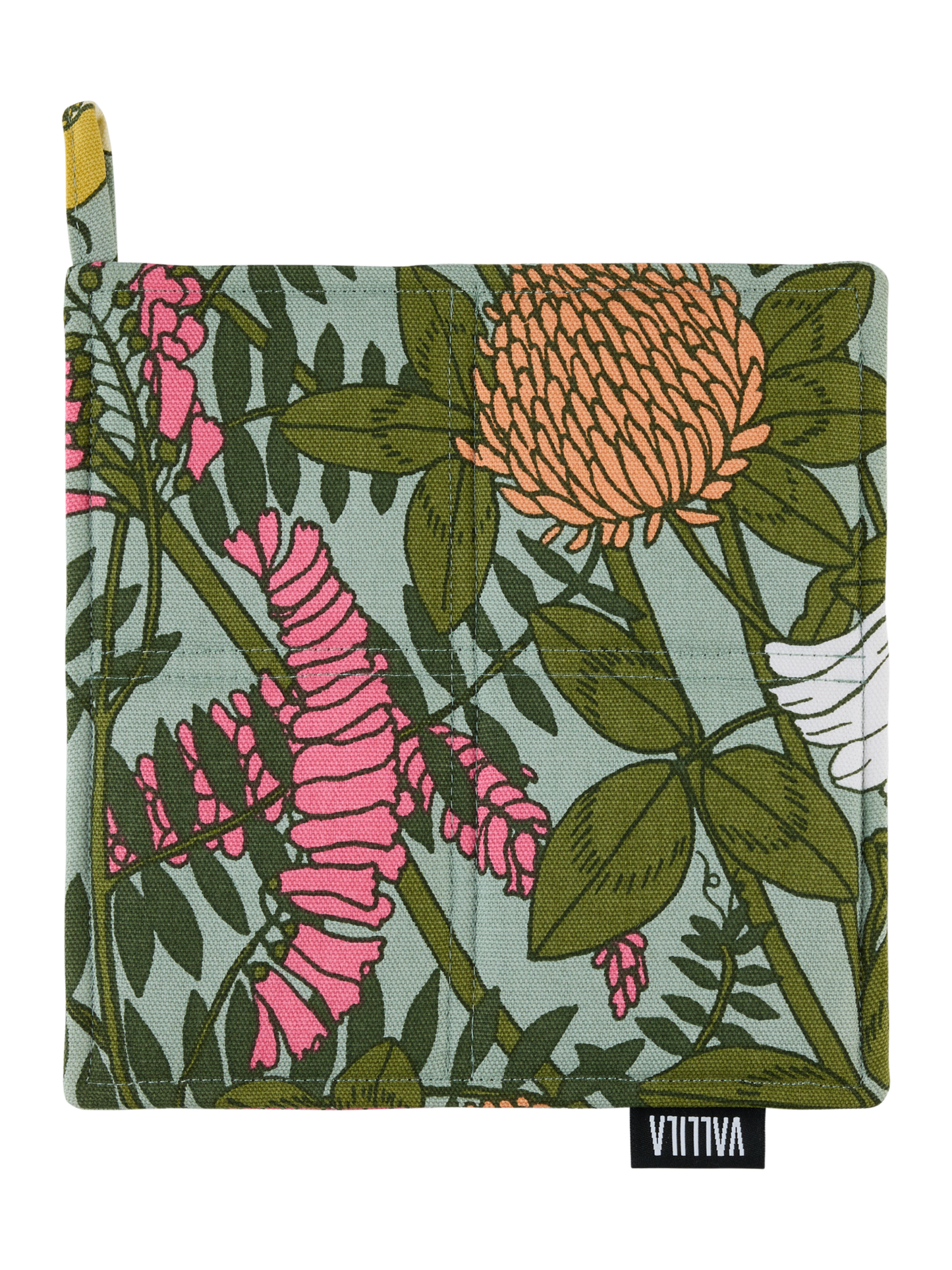 109049-7343_2; Vallila Ahomaa-patalappu 2 kpl Vihreä-pinkki / 20x20 cm