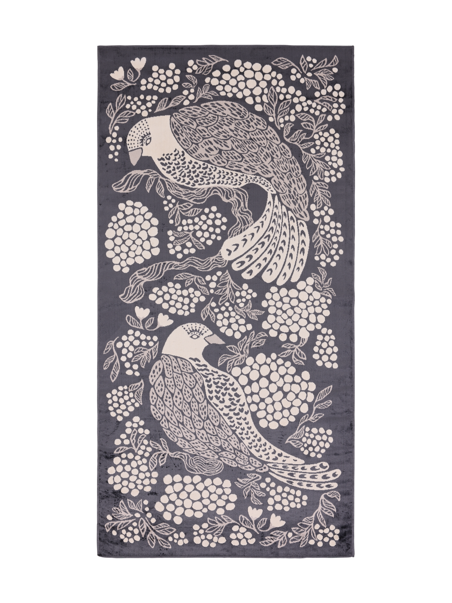 108768-9700; Vallila Viserrys-käytävämatto Tummanharmaa / 100x150 cm