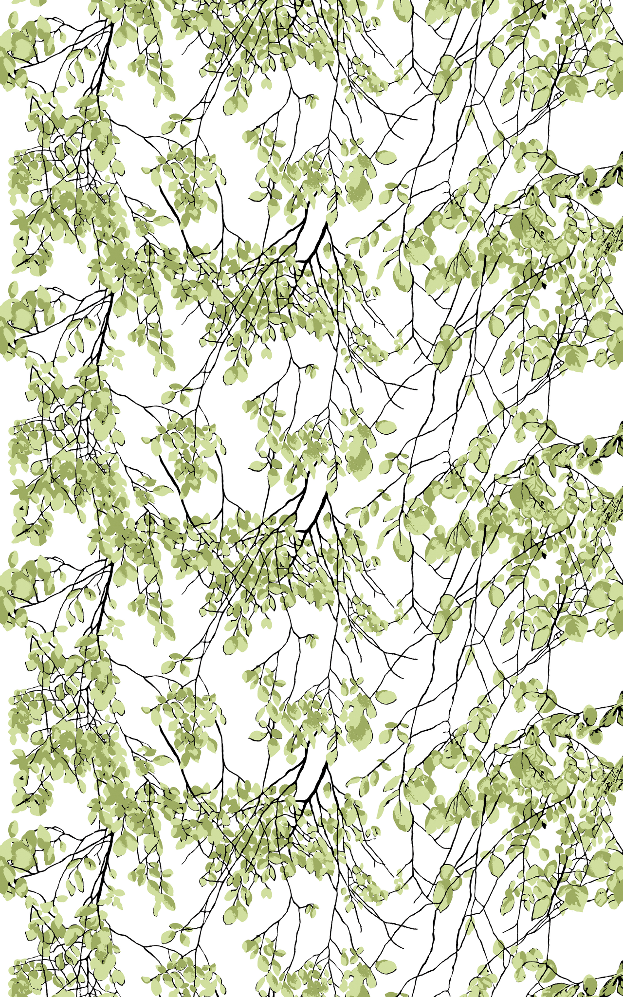105046-7200; Vallila Lehtisade-vahakangas 145 cm Luonnonvihreä / 145 cm