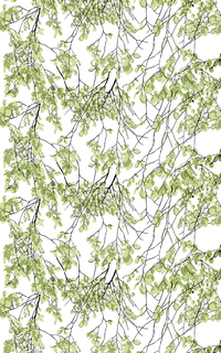 105046-7200; Vallila Lehtisade-vahakangas 145 cm Luonnonvihreä / 145 cm