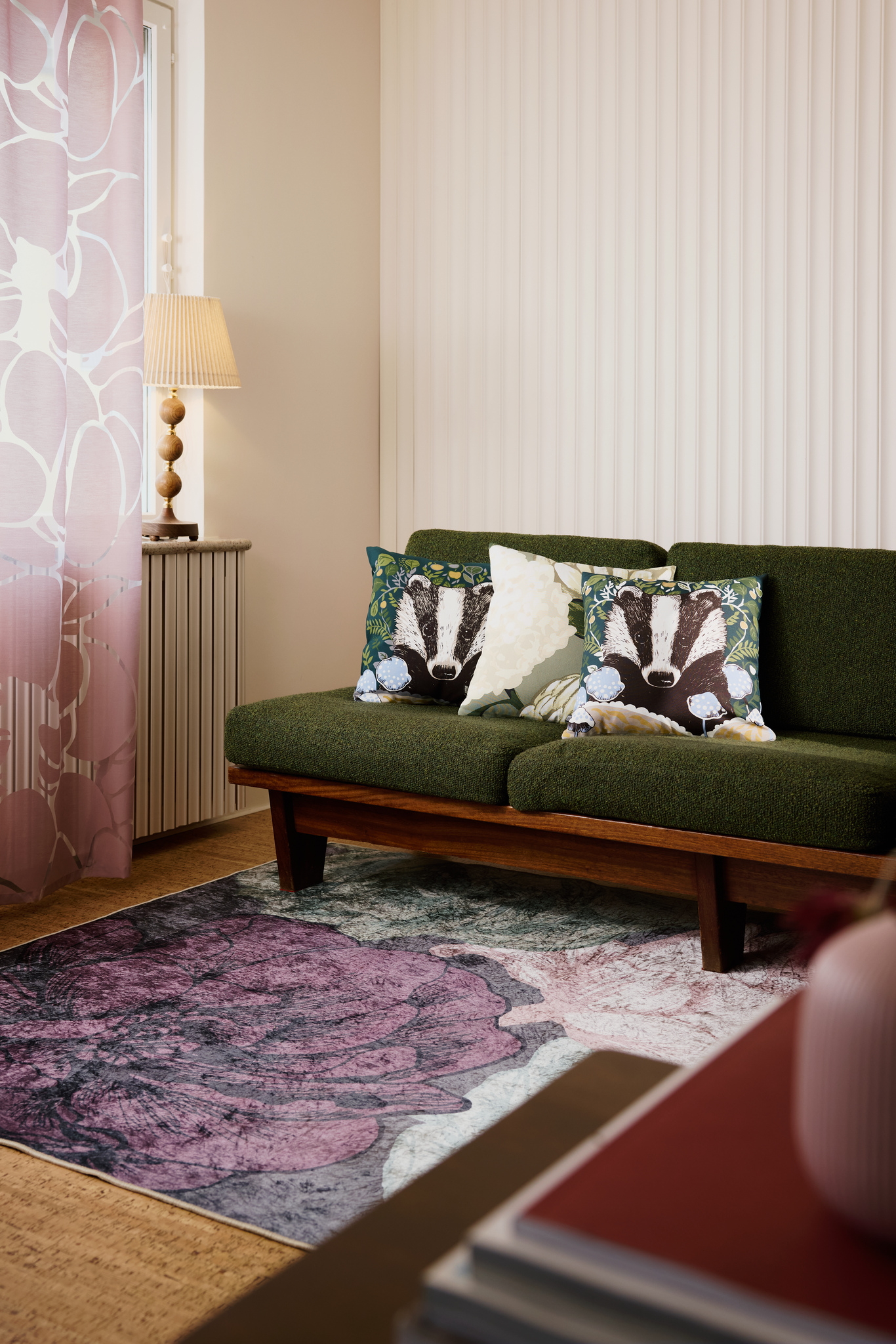 107345-7800_3; Vallila Yövuoro-koristetyynynpäällinen Tummanvihreä / 43x43 cm