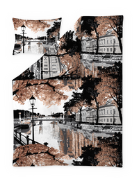 CT002900-3741; Vallila Aurajoki-pussilakanasetti Terra / 150x210 cm