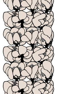 108854-140; Vallila Makeba-vahakangasliina Beige / 140x250 cm