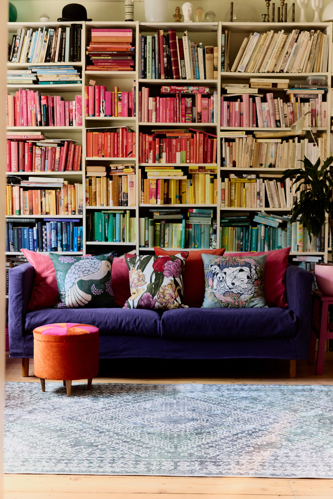 109034-8001_4; Vallila Kukoistus-koristetyynynpäällinen Monivärinen-valkoinen / 43x43 cm