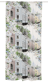 106098-3; Vallila Kotikulmat-verho Sininen / 140x250 cm