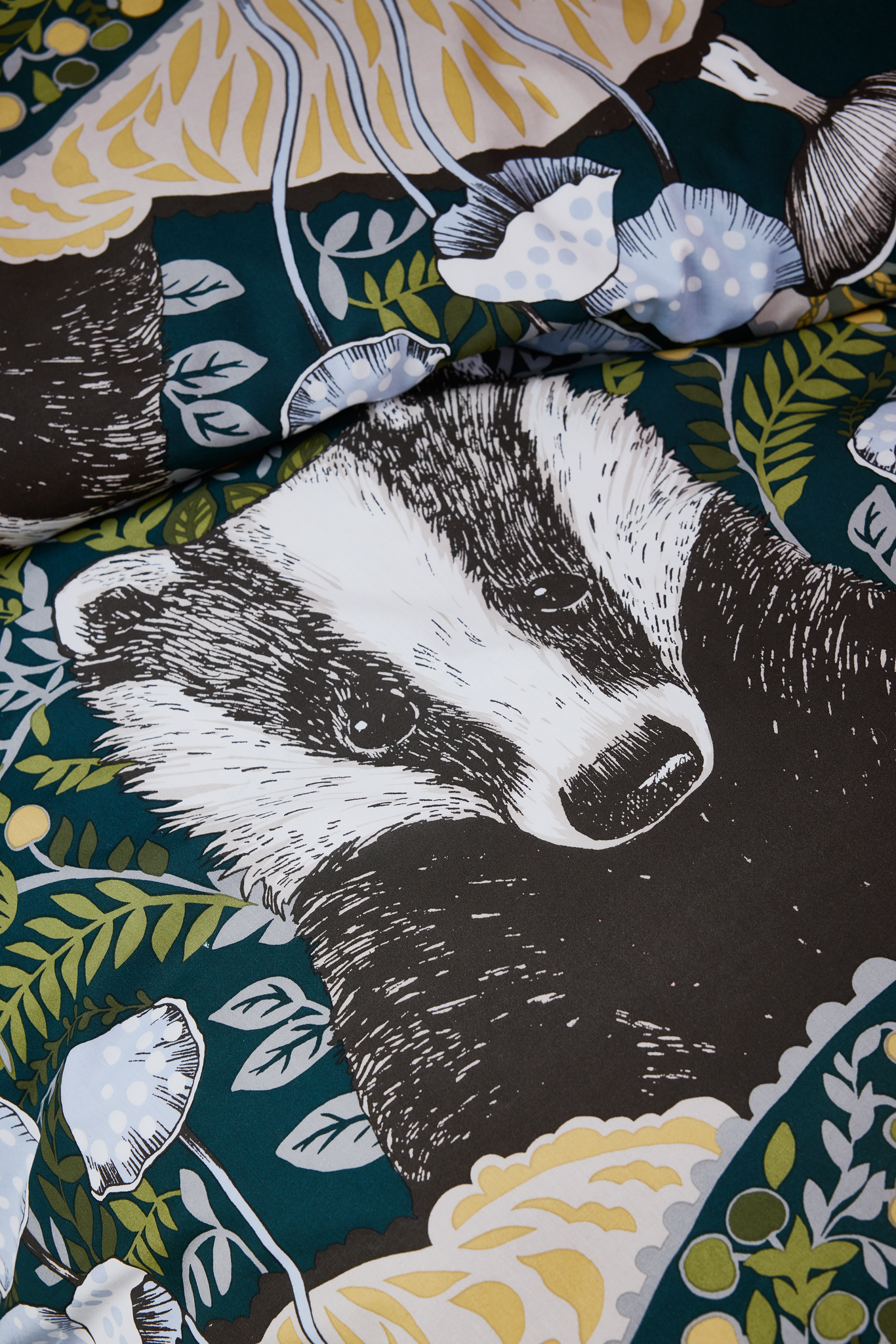 108804-7800_2; 106710-7800_2; Vallila Yövuoro-pussilakanasetti Tummanvihreä / 150x210 cm