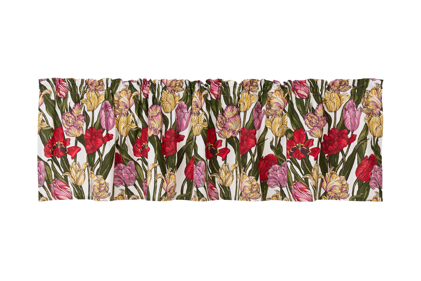 109023-8001; Vallila Kukoistus-verhokappa Monivärinen-valkoinen / 60x250 cm