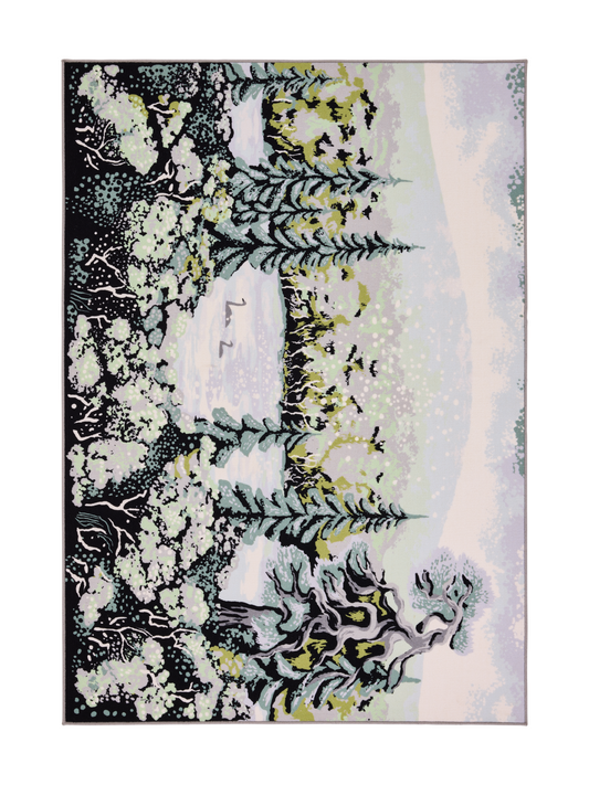 108728-6072; Vallila Muonio-matto Sininen-vihreä / 160x230 cm