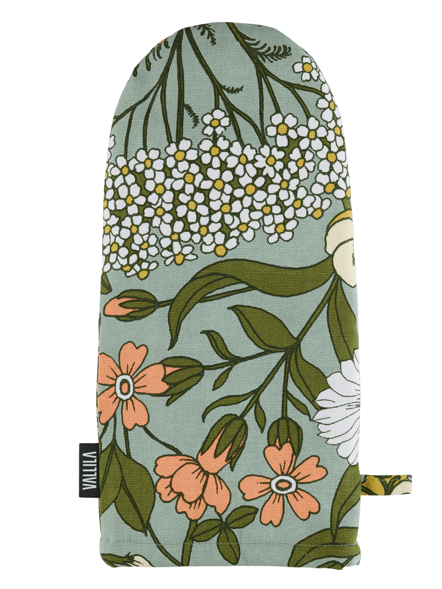 109048-7343_2; Vallila Ahomaa-patakinnas Vihreä-pinkki / 15x34 cm