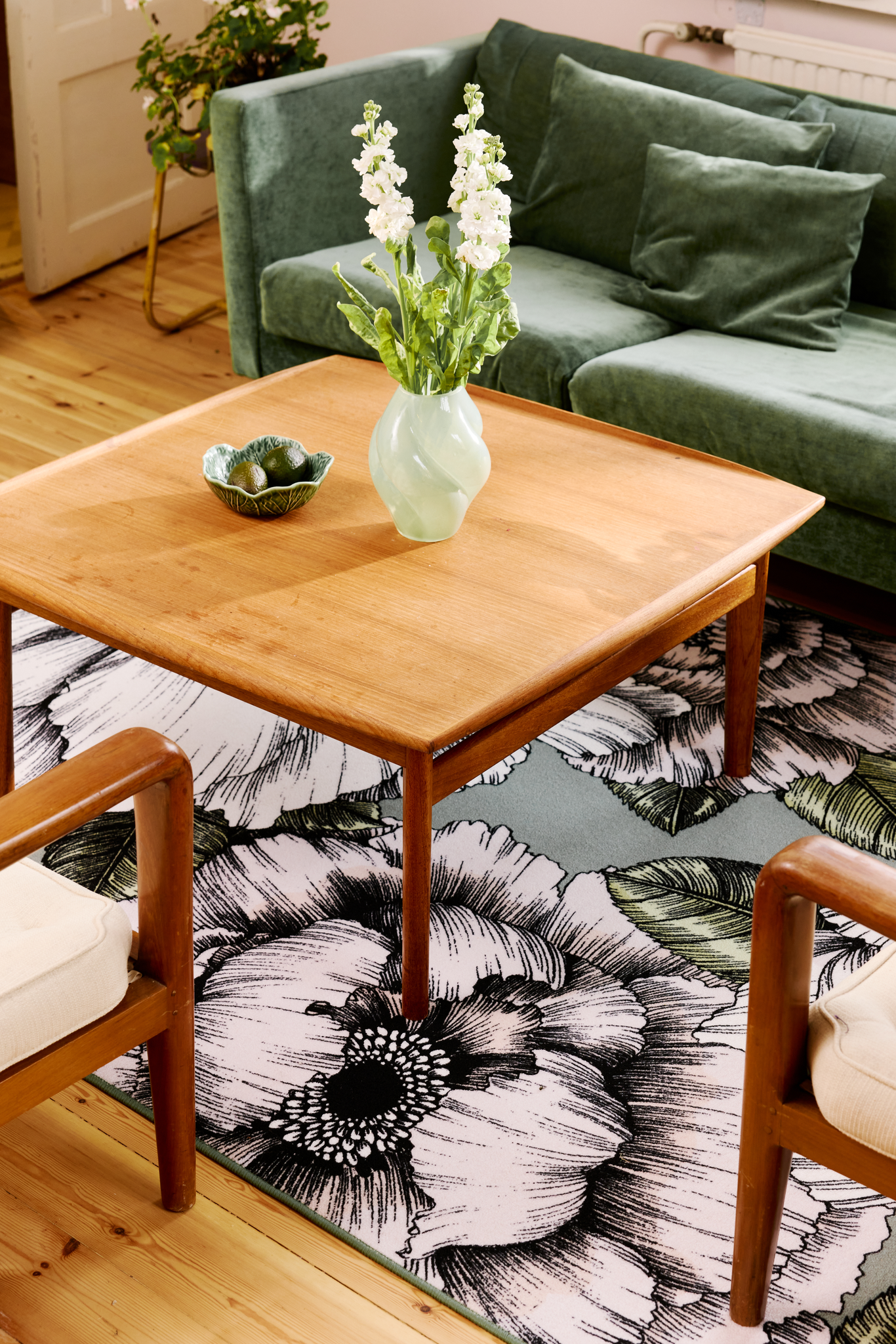 108456-7710_2; Vallila Alma-käytävämatto Salvianvihreä / 80x200 cm 