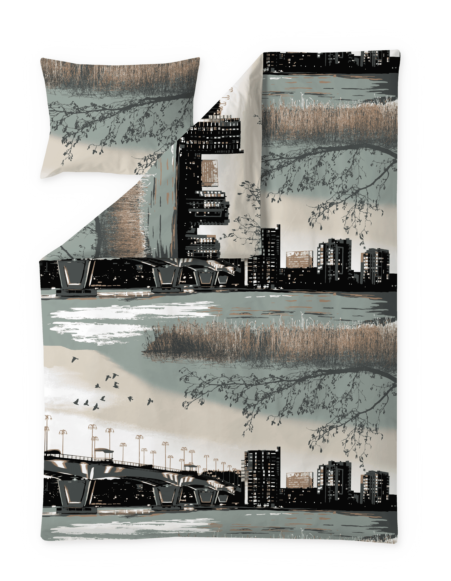 108698-7010; Vallila Jyväskylä-pussilakanasetti  / 150x210 cm 
