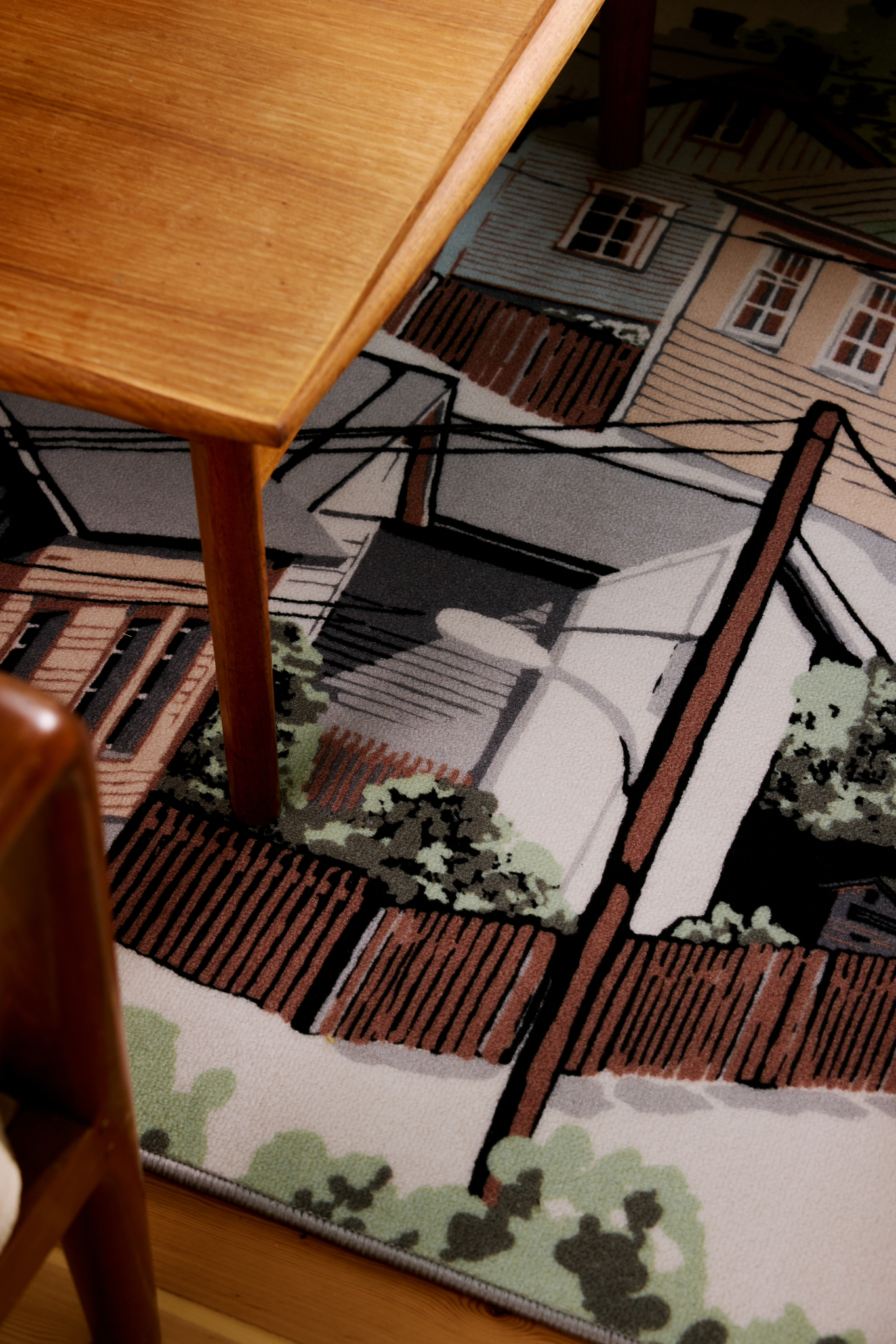 109079-7100_3; Vallila Naapurusto-matto Mintunvihreä / 133x190 cm 