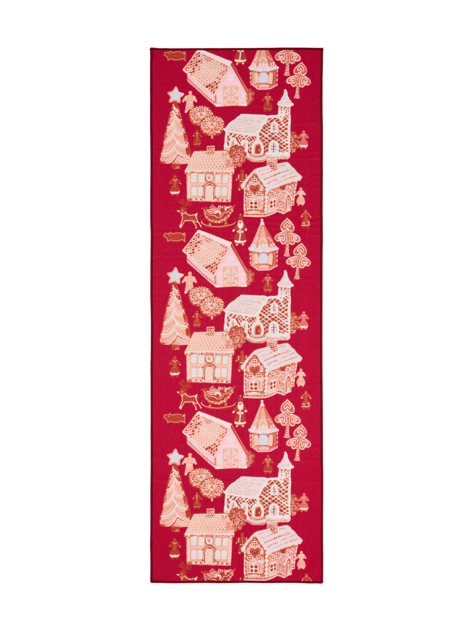 108963-4700; Vallila Piparikylä-käytävämatto Punainen / 80x250 cm 