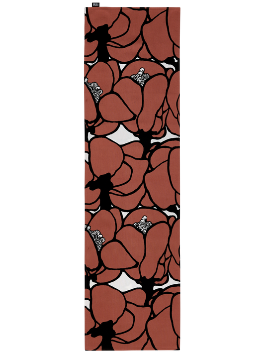 108010-4202; Vallila Makeba-kaitaliina Punainen-harmaa / 40x150 cm 