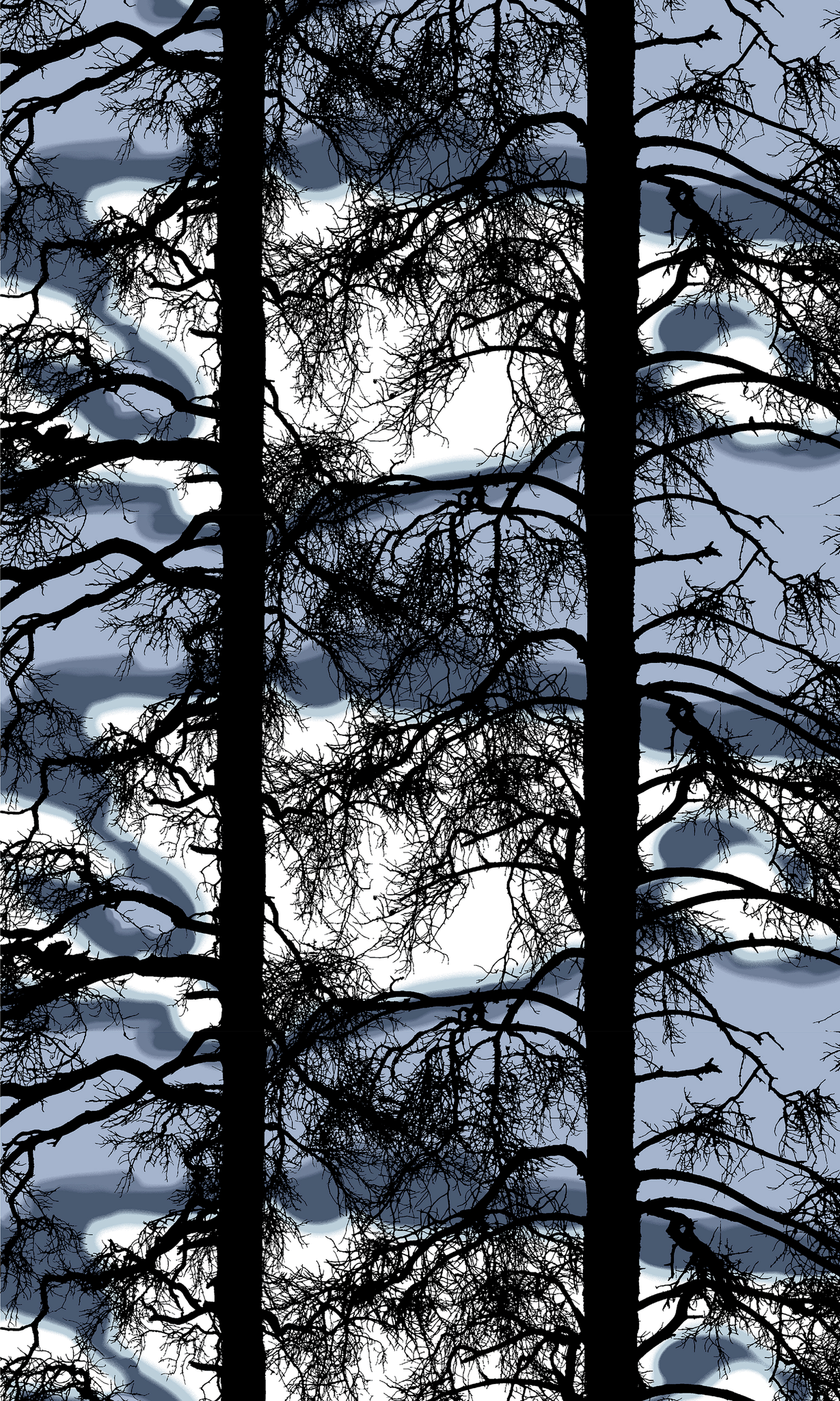 V2800293-6200; Vallila Kelohonka-kangas 150 cm Sininen / 150 cm 