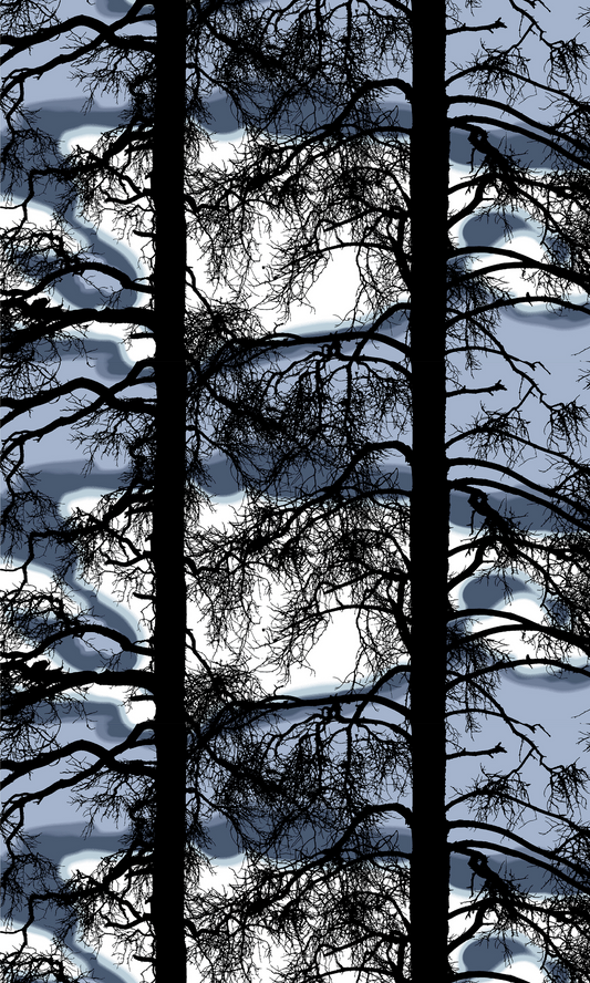 V2800293-6200; Vallila Kelohonka-kangas 150 cm Sininen / 150 cm 