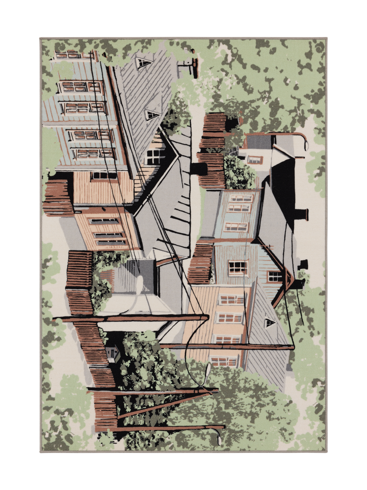 109079-7100; Vallila Naapurusto-matto Mintunvihreä / 133x190 cm 