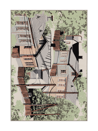 109079-7100; Vallila Naapurusto-matto Mintunvihreä / 133x190 cm 