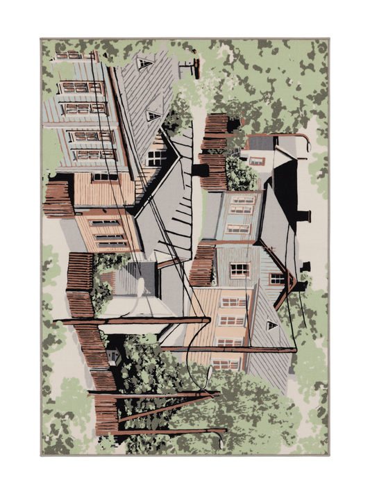 109079-7100; Vallila Naapurusto-matto Mintunvihreä / 133x190 cm 