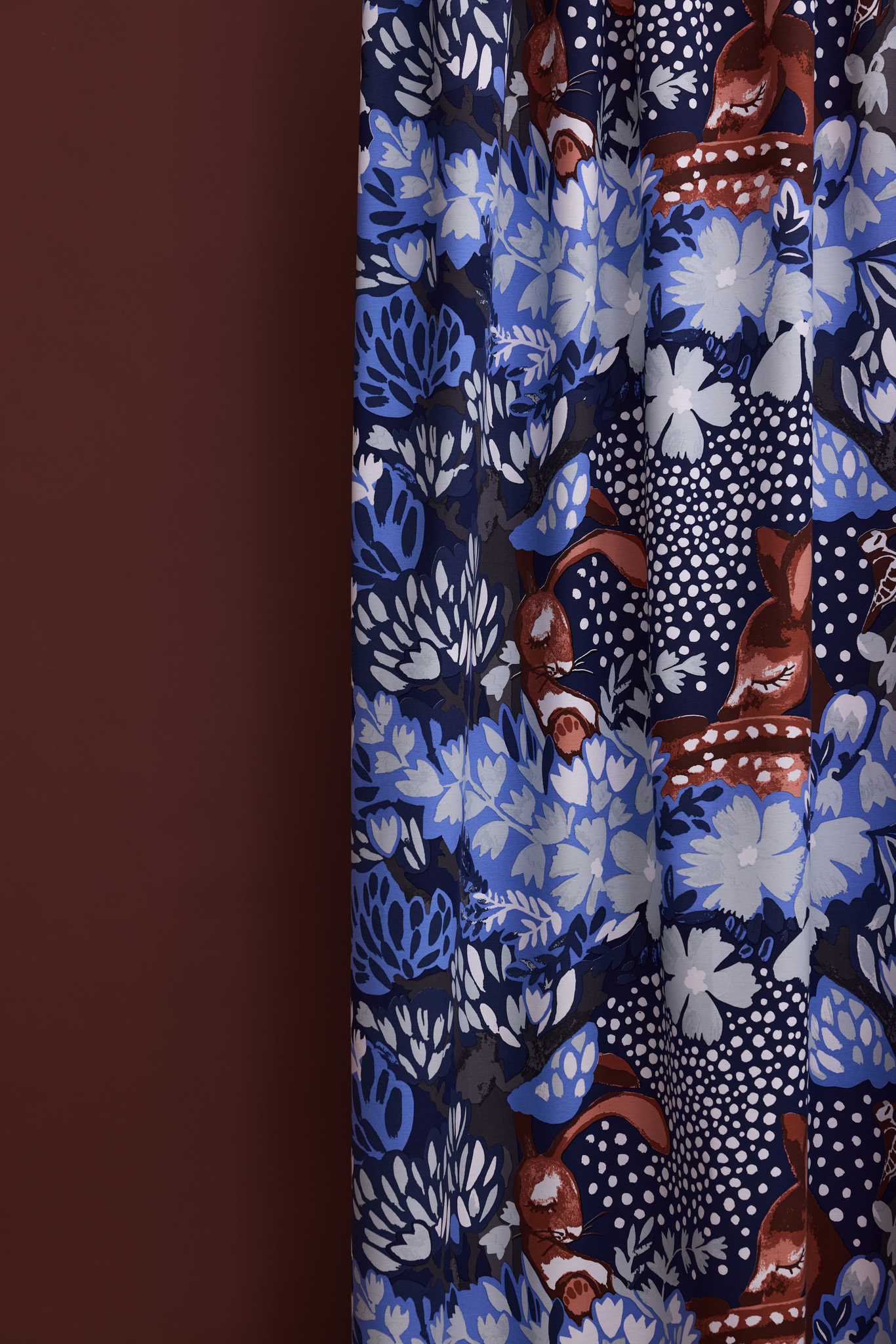 104967-6300_1; Vallila Nokosilla-verho Sininen / 140x240 cm 