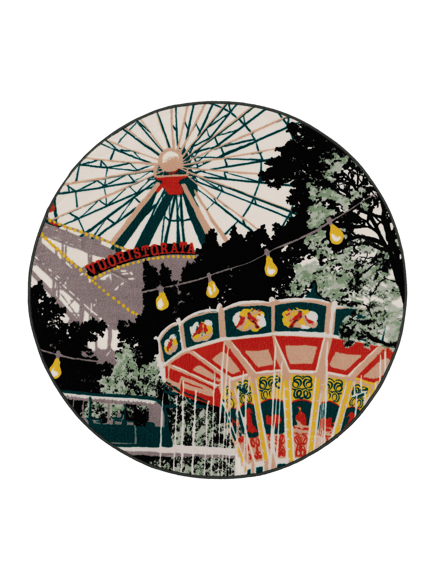 109225-8000; Vallila Lintsi-matto Monivärinen / Ø133 cm 