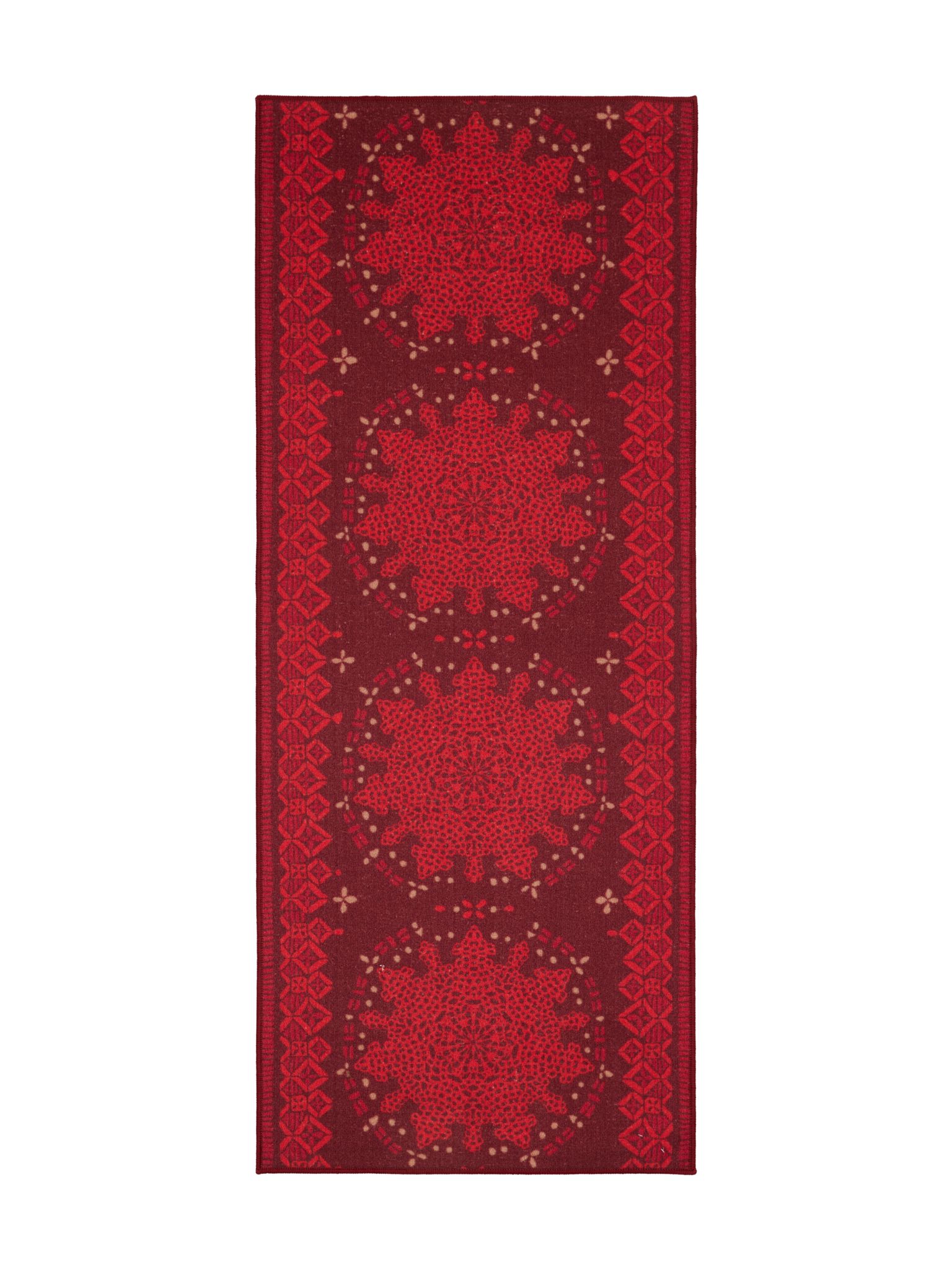 109351-4800; Vallila Elviira-käytävämatto Punainen / 80x300 cm 
