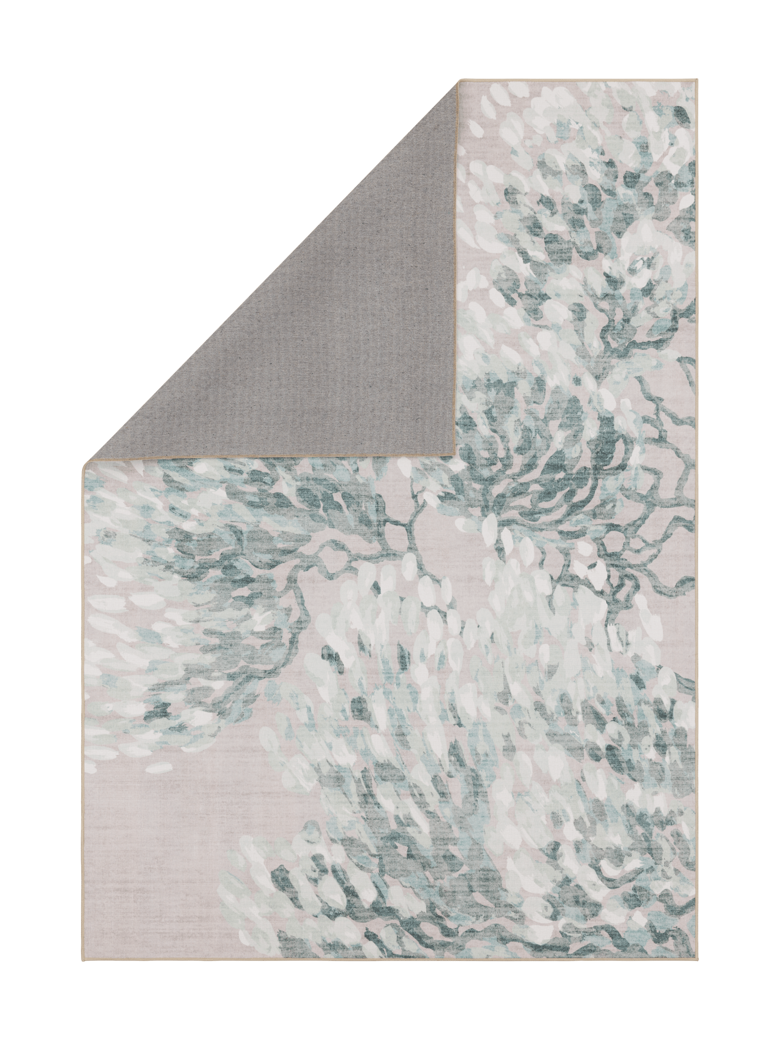 108480-1073_2; Vallila Taikapuu-matto Beige-vihreä / 140x200 cm 