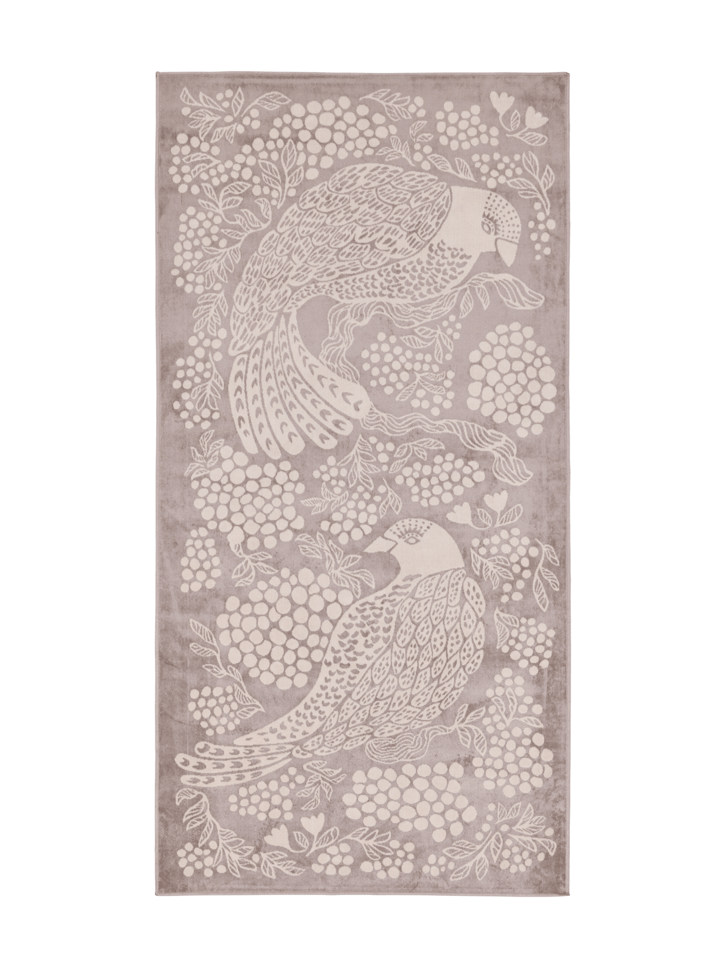 108769-9001; Vallila Viserrys-käytävämatto Valkoinen-harmaa / 100x200 cm 