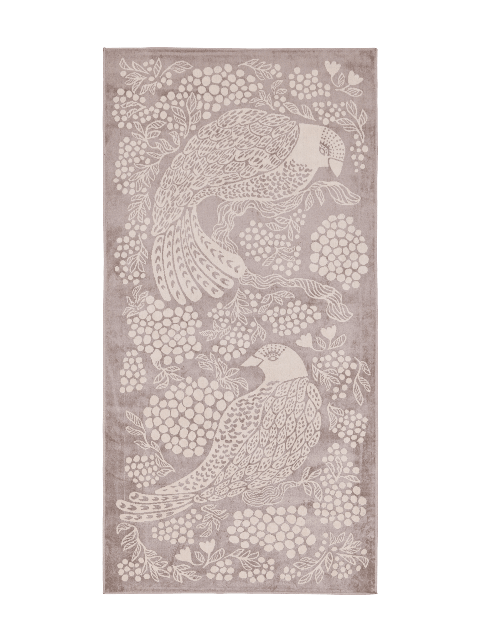 108769-9001; Vallila Viserrys-käytävämatto Valkoinen-harmaa / 100x200 cm 