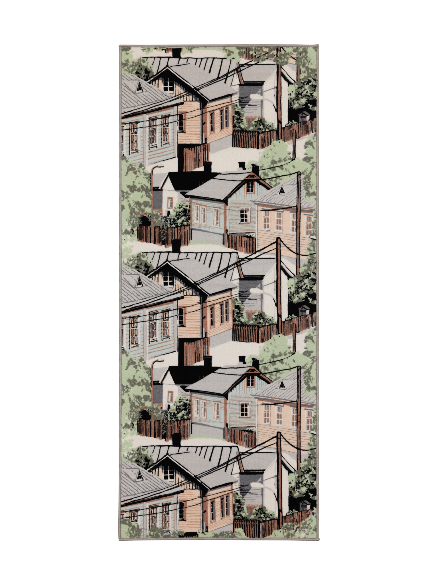 109078-7100; Vallila Naapurusto-käytävämatto Mintunvihreä / 80x200 cm 