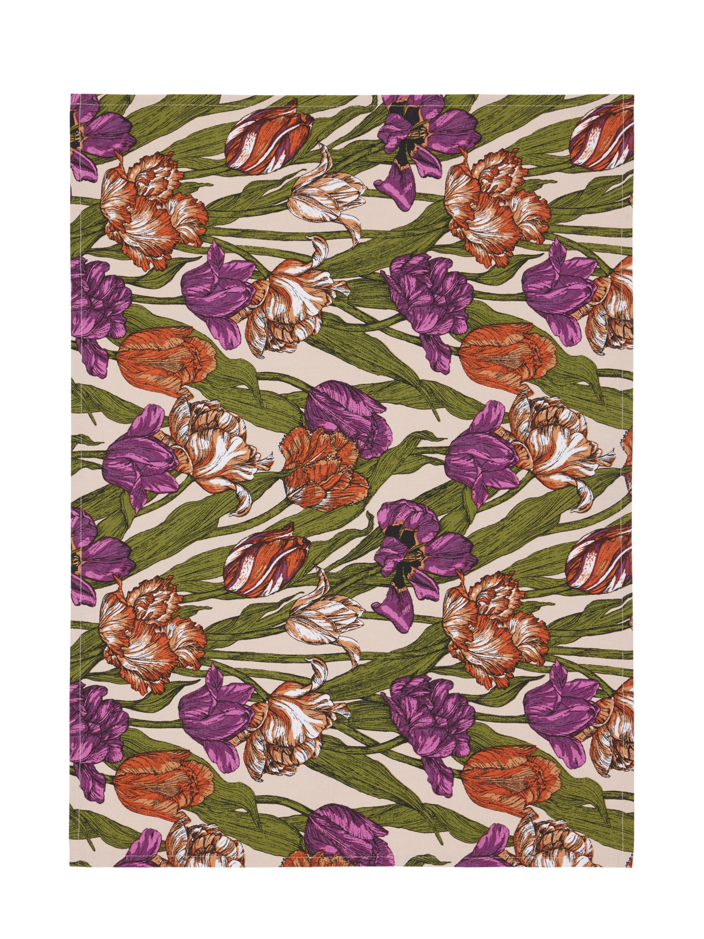 109318-3750; Vallila Kukoistus-keittiöpyyhe 2 kpl Terra-violetti / 50x70 cm 