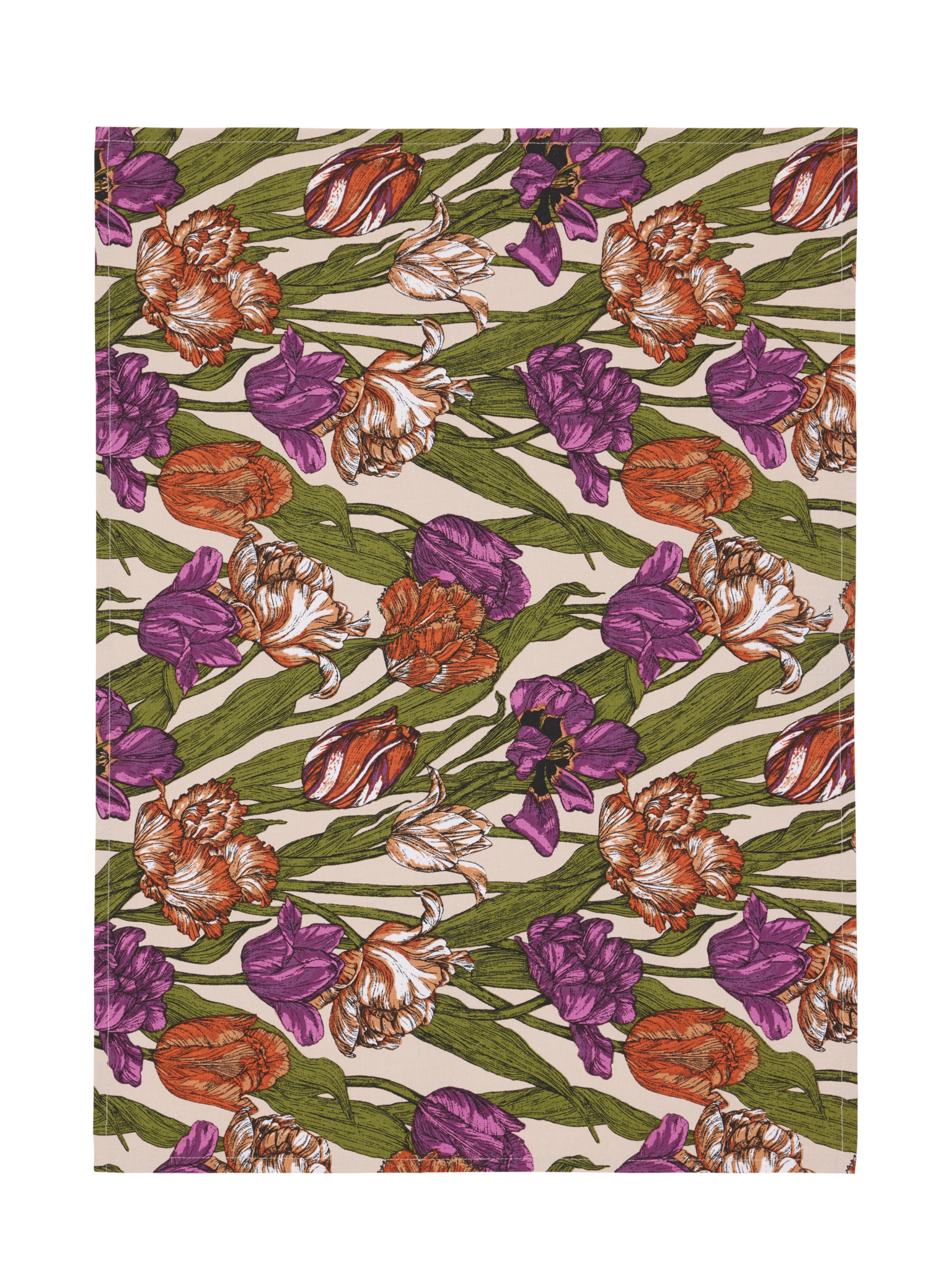 109318-3750; Vallila Kukoistus-keittiöpyyhe 2 kpl Terra-violetti / 50x70 cm 