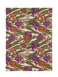 109318-3750; Vallila Kukoistus-keittiöpyyhe 2 kpl Terra-violetti / 50x70 cm 