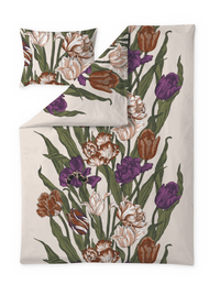 109038-3750; Vallila Kukoistus-satiinipussilakanasetti Terra-violetti / 150x210 cm 