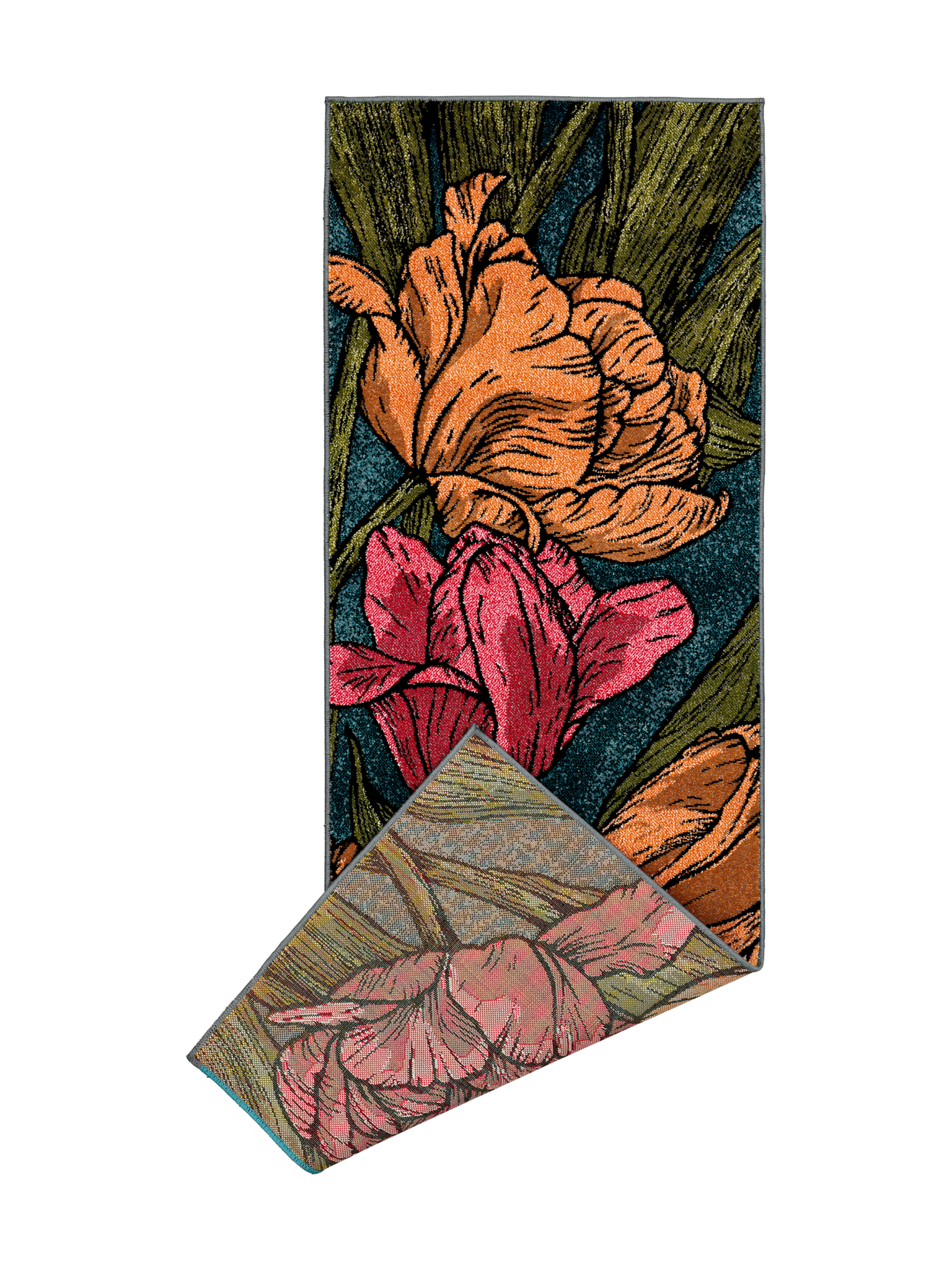 109112-8000_4; Vallila Kukoistus-käytävämatto Monivärinen / 80x230 cm 